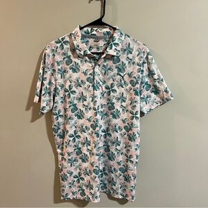 Puma Men's Green Floral Button Down Shirt